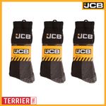 JCB - Men's Black Work Socks - High Protection | 9 Pairs | U.K. Size 6-11