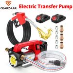 21V 260W Electric Diesel Fuel Transfer Pump Cordless Oil Extractor 2 Batteries