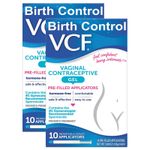 VCF Vaginal Contraceptive Gel, 2 Packs of 10 Pre-Filled Applicators