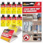8-24pk Sticky Moth Traps Hanging Pheromone Clothes Wardrobe Pantry Pest Killer
