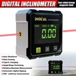 360° Magnetic Digital Angle Gauge Finder With Laser Inclinometer Level Meter