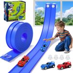 Flexible Race Track 5M: KETIEE Car Track for Kids, Car Ramp Toy with 2 Racing 