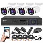CCTV Camera System Colour HD Home Outdoor Security 4 Channel DVR With Hard Drive