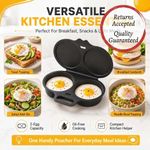Microwave Egg Poacher Cooker 2 Eggs Steamer Breakfast Kitchen Omelette Maker