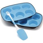 Silicone Muffin Tray 2 4 Pack Non Stick Cupcake Yorkshire Pudding Moulds