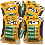 JCB AA AAA Rechargeable Batteries NiMH Pre Charged 2400 1200 900 650mAh NEW UK
