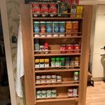 Solid Oak Spice Rack 5 Shelf Handmade Kitchen Storage for Herb & Spice Jars
