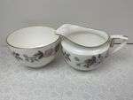 Royal Worcester June Garland Milk Jug & Sugar Bowl Superb Condition