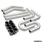 2.5" 63mm DIY TURBO BOOST TRACK DAY CAR FRONT MOUNT INTERCOOLER FMIC PIPE KIT