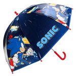 Sonic The Hedgehog Kids Clear Dome Umbrella Transparent See-Through Canopy