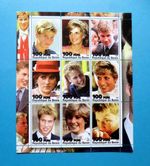 2003 Prince William 21st Birthday / Princess Diana Benin Stamp Sheet of 9 MNH