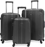 Kenneth Cole Luggage Set of 3 Spinner Suitcases Telescopic Handle Travel Charcoa