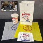 The Founder Movie - McDonald's Props Hamburger Wrappers, Drink Cup, Food Bag