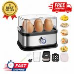 Electric Egg Boiler-Stainless Steel Egg Cooker Poacher Streamer Fits Eggs