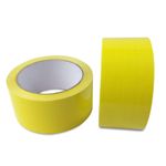 YELLOW PACKING TAPE (48mm x 66m) Strong Low Noise Adhesive Parcel Box Packaging