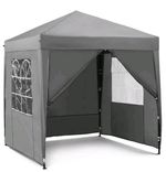 VonHaus Pop Up Gazebo 2x2m - Garden Marquee Shelter Canopy with Removable Sides