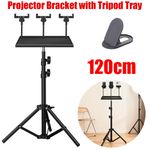 DVD Projector Bracket Laptop DJ Tripod Stand Adjustable Height with Tripod Trays