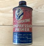 Holt’s Supertune Compression Primer Vintage Tin/Metal Can Petrol Oil Advertising