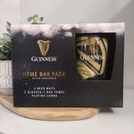 Guinness Home Bar Pack - Gift Set - 2 x Tulip Pint Glasses - Bar Towel - & More