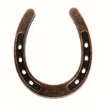 1pc Good Luck Tag Metal Horseshoe 2.76”x2.36” Vintage Wedding Favour Decoration