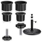 3/6pcs Patio Parasol Umbrella Stand Replacement Parts Black Base Accessories