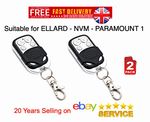 NVM GARAGE DOOR REMOTE CONTROL KEY FOB FOR ROLLER SHUTTERS NT1016 Ellard PM1 x 2