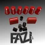 6 x RED KNOBS OEM + 2 FADER CAP FOR XDJ RX3 TRAKTOR PIONEER DJ MIXER DENON MIXER