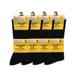 6 PAIRS BIG FOOT 100% COTTON MENS LOOSE SOFT GRIP TOP COMFORT FIT SOCKS UK 11-14
