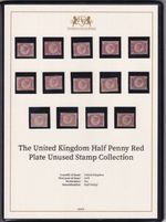 G.B. Victoria Sg43/44 bantam plate collection -Harrington & Byrne folder - mint