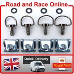 4 Quick Release Dzus Style Fairing Fastener D Ring 17mm Road-Race-Trackday Black