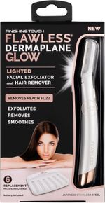 Peach Fuzz, Facial Hair Remover FLAWLESS Dermaplane Glow Finishing Touch Lighted