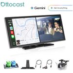 Ottoscreen-AI *Bulit in Gemini *11.4" Apple CarPlay&Android Auto Screen w/Camera