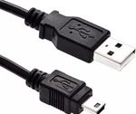 1 Metre USB Charging Cable for Sony Cybershot Digital Camera Charger Lead Black