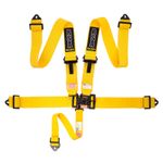 RSA 3 Inch 5-Point NASCAR Style Brisca Oval Autograss Safety Harness - Yellow