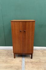 Mid Century Teak Record Vinyl Media Cabinet-Courier Delivery 