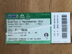 TICKET 2014/15 Everton v Manchester United League - Green Man Utd End COMPLETE