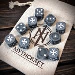 Knights Hospitaller Battle-Worn D6 Dice | Dark Grey & White Cross | Wargaming