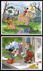 St. Vincent 1989 Disney Indiapex '89 Scott# 1140-1141 RARE Imperforate Proof XF