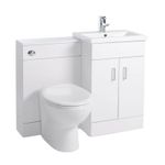 1100mm Combination Pack Vanity Basin Unit & WC Unit and Back to Wall Toilet Pan