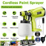 For RYOBI 18V Battery Cordless Paint Sprayer HVLP Eletric Spray Gun DIY /Charger