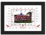Arsenal Fc Squad Signed Photo A3 16x12 In Framed Premier League Champions 25/26