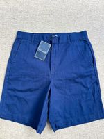 Paradis Men's Navy Cotton Chino Shorts Size S Flat Front Pockets