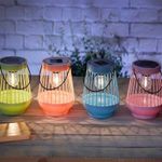 Viva Lanterns Mixed Colours Solar Power Garden Outdoor Light Choice Of 4 Colours