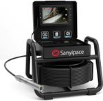 Sanyipace HD Sewer Drain Camera 30M 5" Monitor, Drainage w/ Audio & Video Record