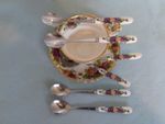 6 TEA/ COFFEE  SPOONS COMPLIMENT  ROYAL ALBERT OLD COUNTRY ROSES TABLEWARE NEW