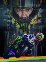 VALENTINO ROSSI canvas art prints by Greg Tillett Yamaha MotoGP