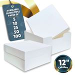 12 Inch Lid & Base White Cake Boxes | Pack of 5, 10, 25, 50, 100