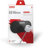 Evans EQPB2 Black Double Bass Drum Pedal Slam Patch Twin Pack