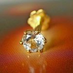 1Ct Lab Created Diamond Solitaire Stud Piercing Nose Pin 14k Yellow Gold Plated