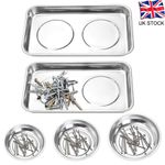 5PCS MAGNETIC STAINLESS STEEL MAGNETIC PARTS TRAY MAGNETIC DISH PARTS DISH NEW